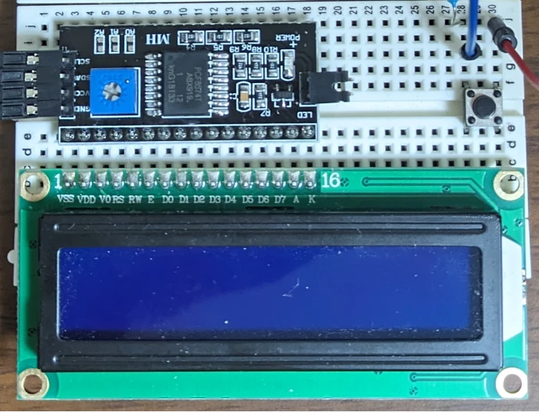 LCD1602とI2Cシリアルインターフェースボードモジュールの接続説明