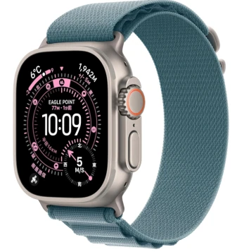 apple_watch_ultra3_ナチュラルチタニウムケースとライトブルーアルパインループ