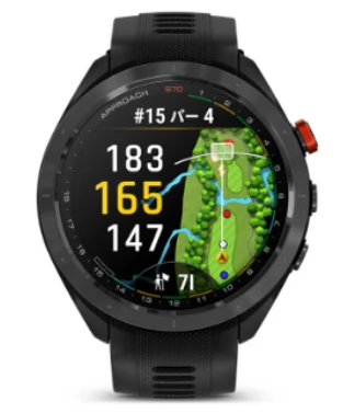 Garmin Approach S70のグリーンまでの距離表示画面イメージ
