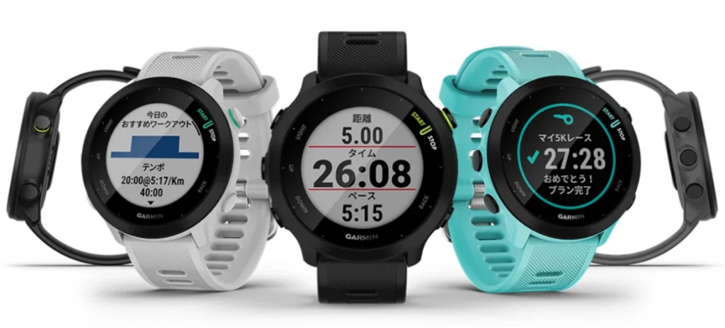 GARMINのランナー向けGPSスマートウォッチForeAthlete55