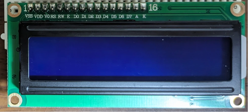 液晶ディスプレイ｢LCD1602｣の外観写真