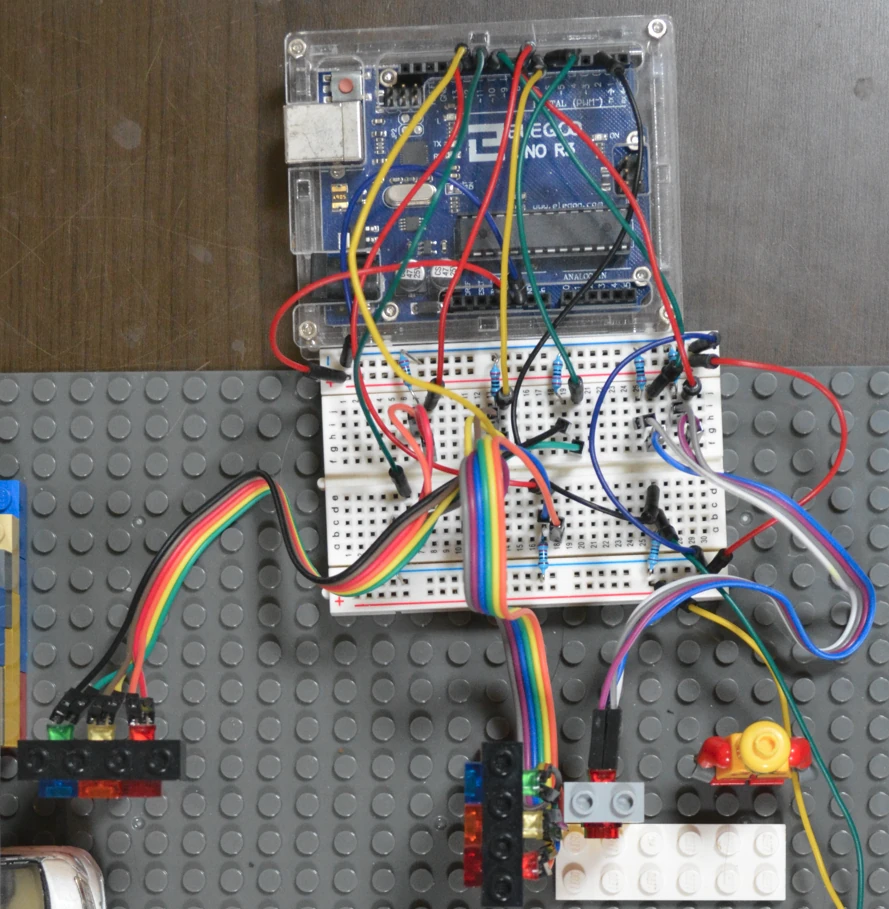 Arduinoから各機器への配線状態説明